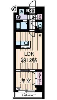 YAYOI COURT(1LDK/4階)の間取り写真