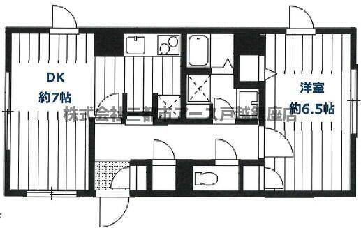 ミレドゥーエ西小山(1DK/4階)の間取り写真