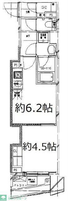 S-FORT中板橋(1DK/2階)の間取り写真