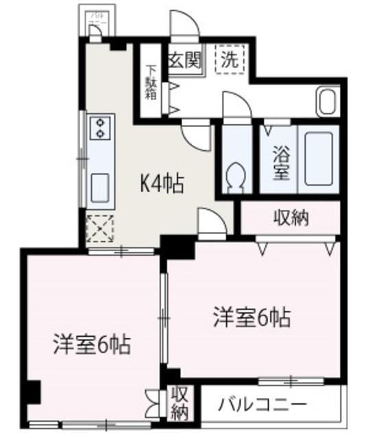 プルミエ和光(2K/3階)の間取り写真