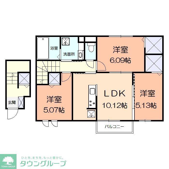 グレイスV(3LDK/2階)の間取り写真