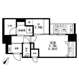 SUNRISE上池袋(1K/2階)の間取り写真