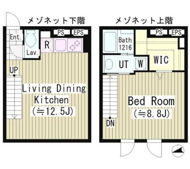 レピア大岡山(1LDK/3階)の間取り写真