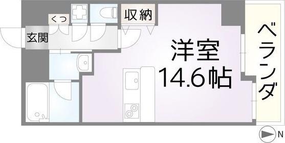 セレニテ梅田北PREMIUM(ワンルーム/7階)の間取り写真