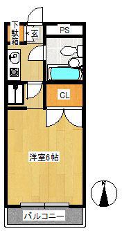 ジュネパレス市川第5(1K/1階)の間取り写真