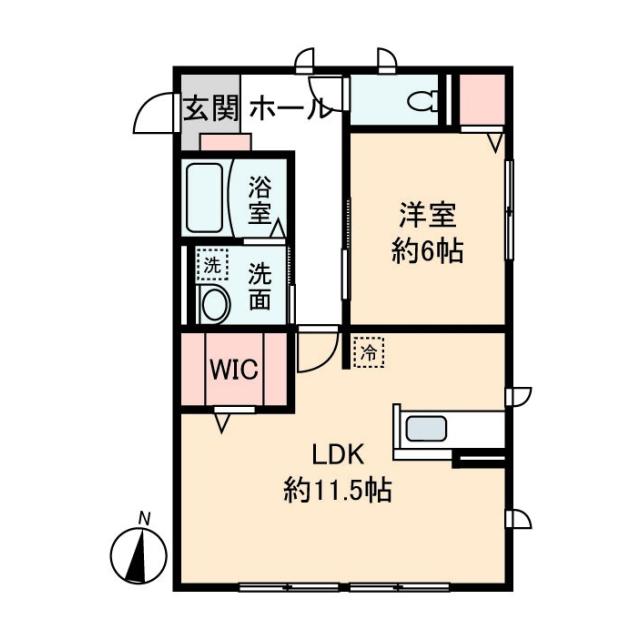 BEVERLY-T(1LDK/2階)の間取り写真