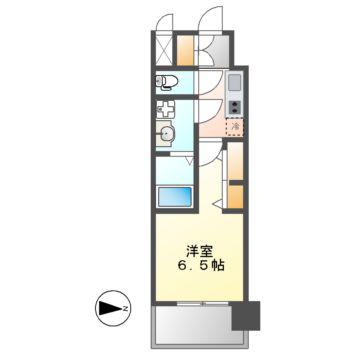 CREST TAPP 平安通(1K/5階)の間取り写真
