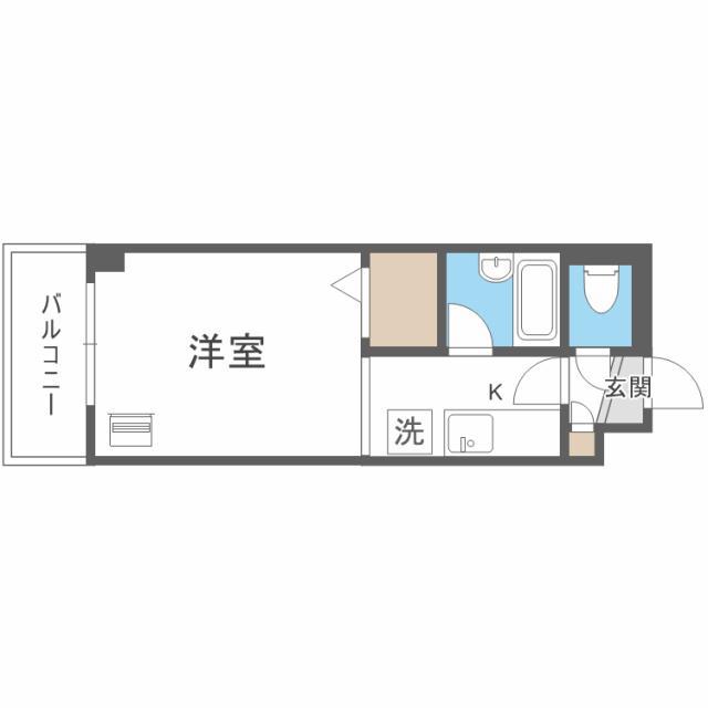 KWビル壱番館(1K/4階)の間取り写真