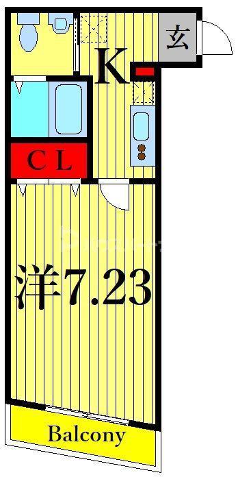 アーバン ヴィラ(1K/3階)の間取り写真