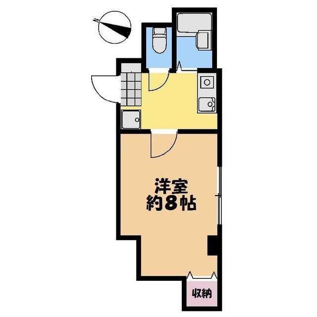 ブルーフォレスト(1K/3階)の間取り写真