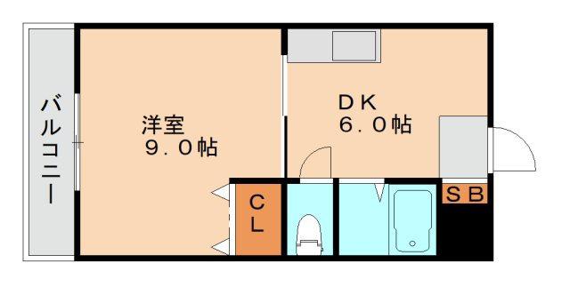 ラフォーレ大和(1DK/3階)の間取り写真