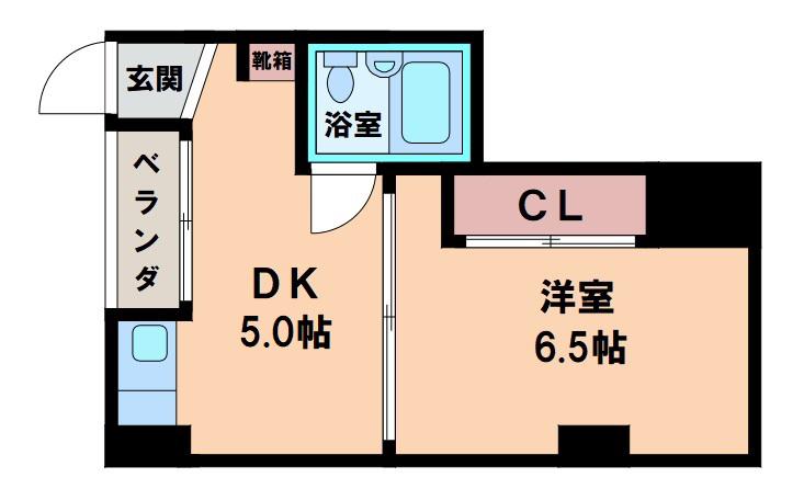 サンシャイン7(1DK/1階)の間取り写真