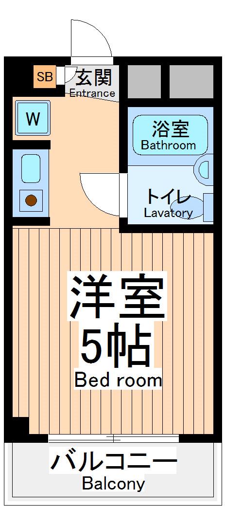 トップ立川(ワンルーム/4階)の間取り写真