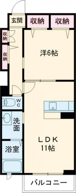 グランシャリオ(1LDK/3階)の間取り写真