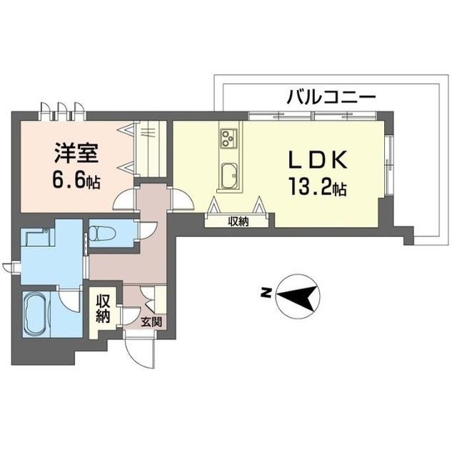 ルトリコ浦和II(1LDK/2階)の間取り写真