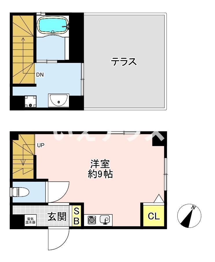 パイン神戸元町(ワンルーム/4階)の間取り写真