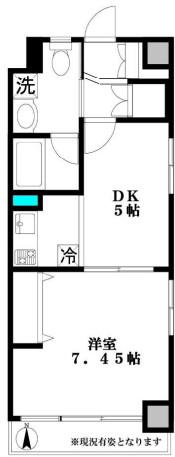 ヴェルジェ向ヶ丘(1DK/2階)の間取り写真