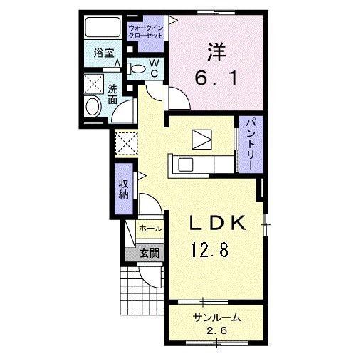 スターリープレイン A(1LDK/1階)の間取り写真