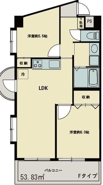 志幸75MANDARIN和光(2LDK/7階)の間取り写真