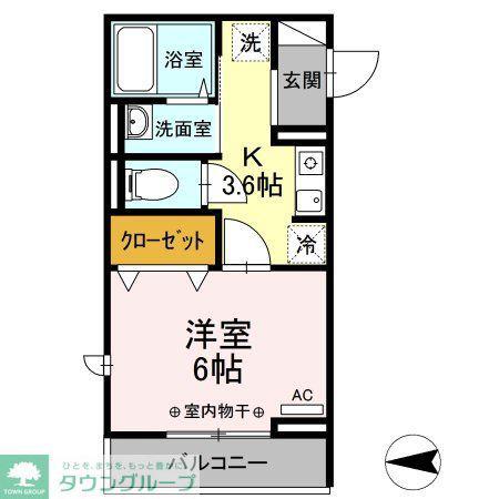 COMFORT YUUYA(1K/3階)の間取り写真