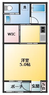 グランツ本郷菊坂(1K/1階)の間取り写真