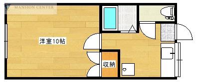 セトルハウス B(1K/1階)の間取り写真