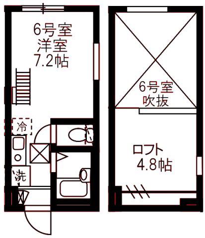 グランディオ横浜新子安(ワンルーム/2階)の間取り写真