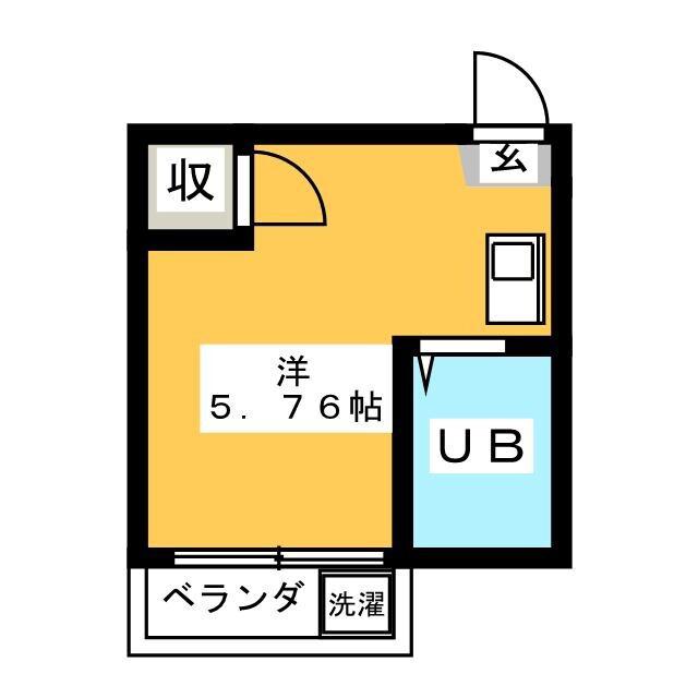 グリーンチャイルド戸田(ワンルーム/2階)の間取り写真