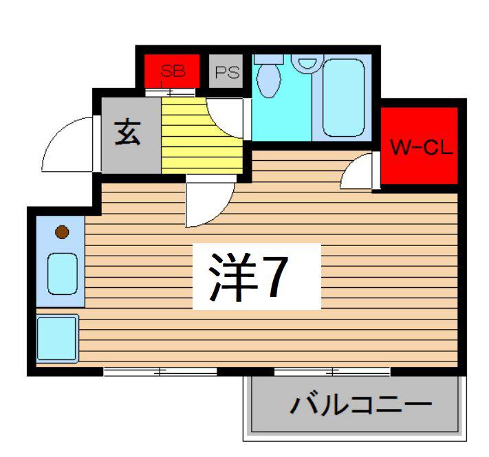 ブリリアンス西川口(ワンルーム/2階)の間取り写真