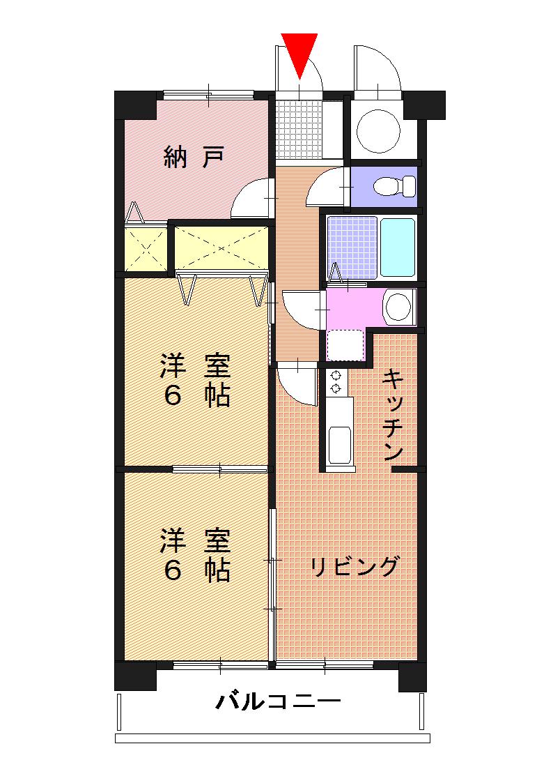 JSビル(3DK/3階)の間取り写真