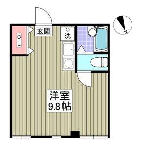 第23明智ビル(ワンルーム/2階)の間取り写真