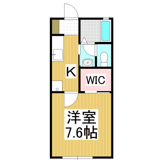 サンハイツ新井B(1K/1階)の間取り写真