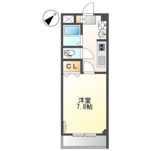 ラヴィーナ壱番館(1K/1階)の間取り写真