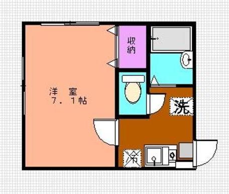 エスポアール東小金井(1K/2階)の間取り写真