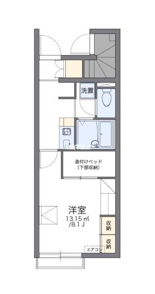レオパレスニューフラーリシュ(1K/1階)の間取り写真