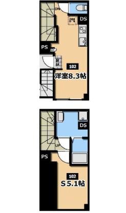 KI-FLAT 山吹町 ケイアイフラット(ワンルーム/B1階)の間取り写真