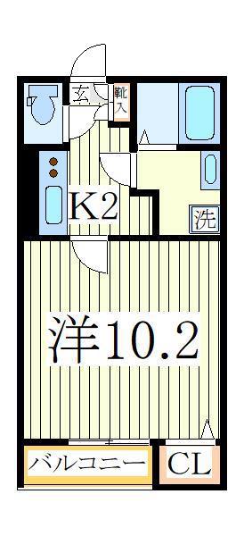 IOTレジデンス柏(1K/1階)の間取り写真
