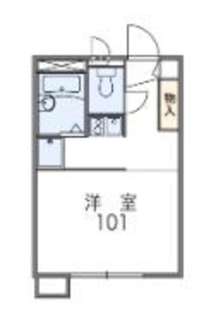 レオパレスサンハイムB(1K/1階)の間取り写真