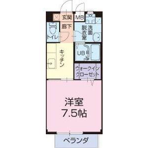 サンパレス春(1K/2階)の間取り写真