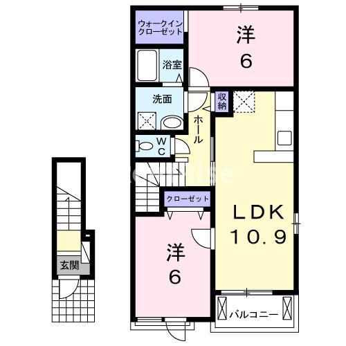 サンリット(2LDK/2階)の間取り写真