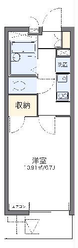レオパレスエスペランサ(1K/1階)の間取り写真