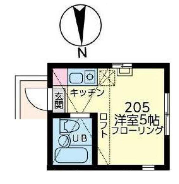 ブルーノート・キャンパス(ワンルーム/2階)の間取り写真