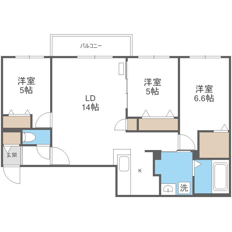 STELA POLARE(3LDK/4階)の間取り写真