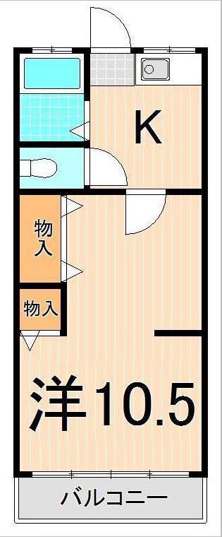 さつき荘(1K/2階)の間取り写真