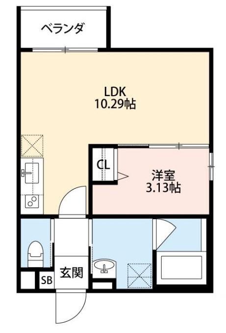 グナーデ・シュテルンI(1LDK/3階)の間取り写真