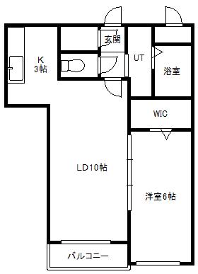 RICHE REVE(1LDK/5階)の間取り写真