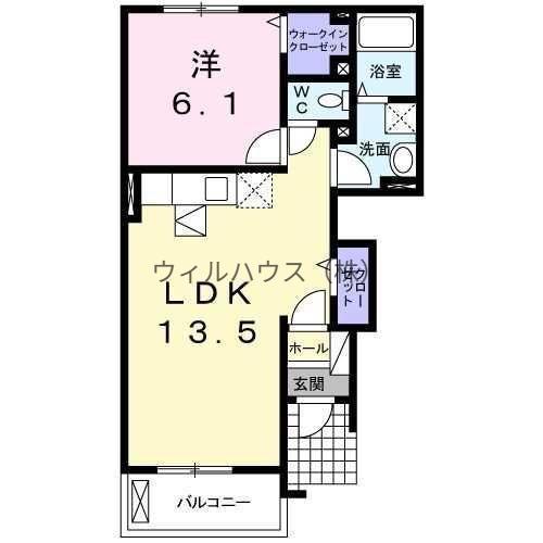 コーラルリーフ(1LDK/1階)の間取り写真