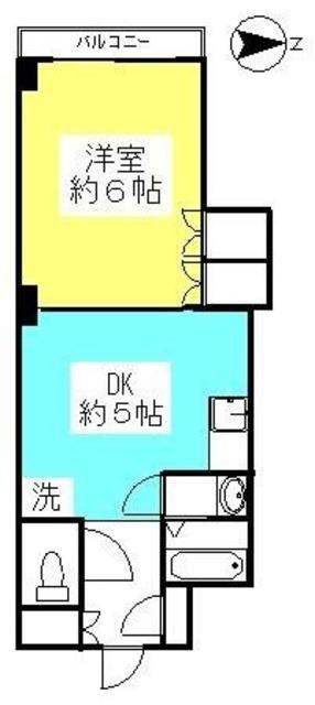 ダイヤエステーツ東川口(1DK/3階)の間取り写真