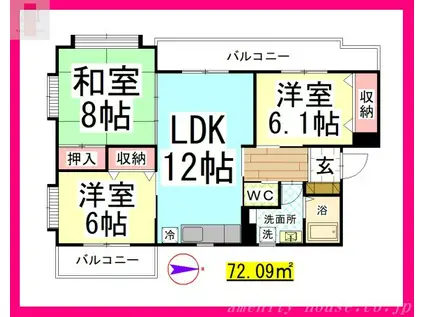 TD アネックス湘南(3LDK/2階)の間取り写真