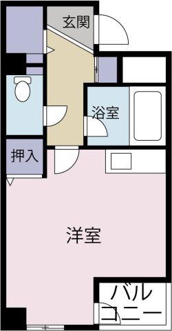 リジョイス(ワンルーム/2階)の間取り写真